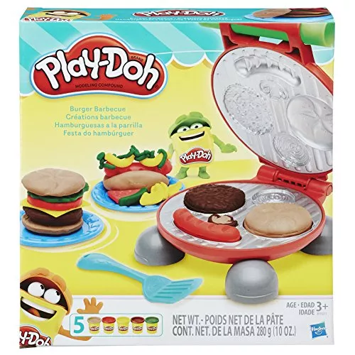 Play-doh Conjunto De Massinha Festa Do Hamburguer 5 Potes Multicor