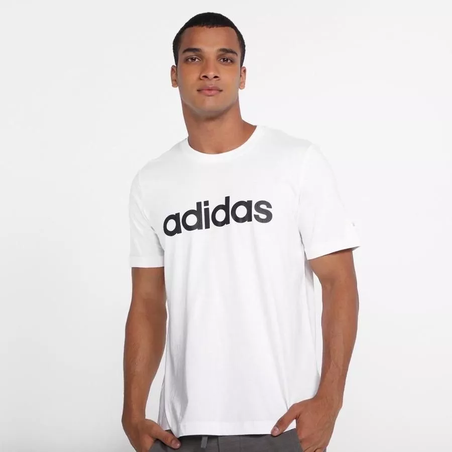 [c. Ouro Ou Magalupay] Camiseta Adidas Logo Linear Masculina