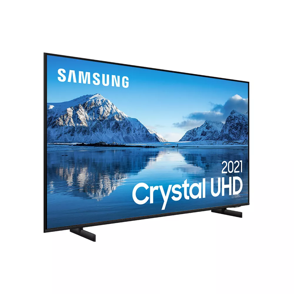 Smart Tv Samsung Crystal Uhd 4k 60au8000 Design Slim Som Em Movimento Virtual Visual Sem Cabos 60