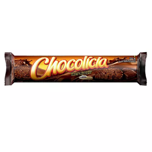 [4 Unid] Biscoito Recheado Chocolicia 132g