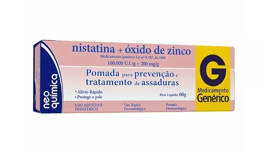 Nistatina +oxido Zinco Pomada 60g Neoqumica Genrico