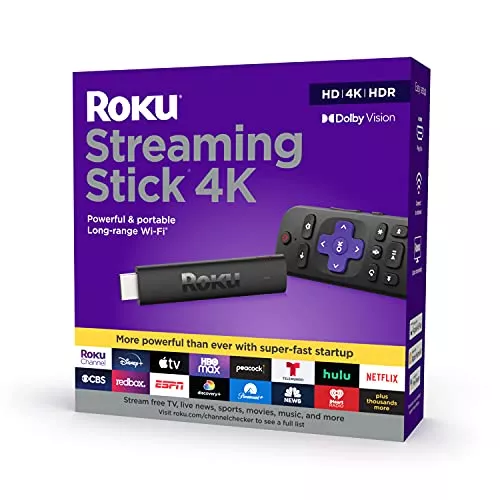 Roku Streaming Stick 4k 2021 | Dispositivo De Streaming 4k/hdr/dolby Vision Com Controle Remoto De V