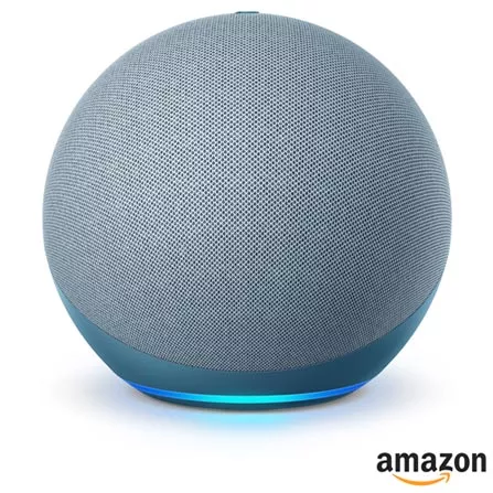 Assistente De Voz Amazon Smart Speaker Echo (não É A Dot) 4º Geração Azul Com Alexa