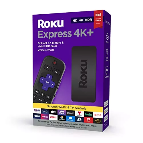 Roku Express 4k+ 2021 | Streaming Media Player Hd/4k/hdr Com Streaming Sem Fio Suave Controle Remot