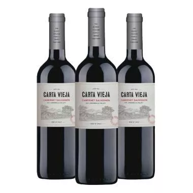 Kit Vinho Carta Vieja Cabernet Sauvignon 3 Unidades