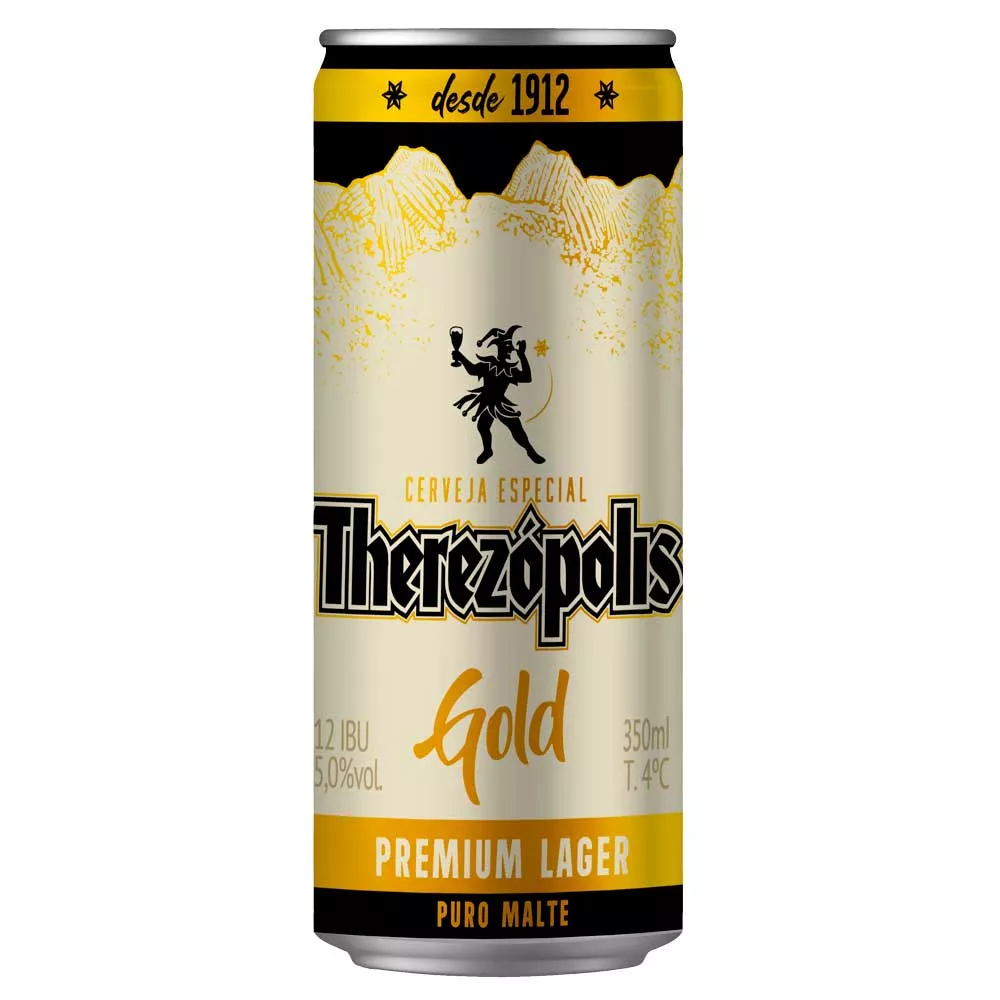 Cerveja Especial Puro Malte Premium Lager Gold Therezpolis 350ml