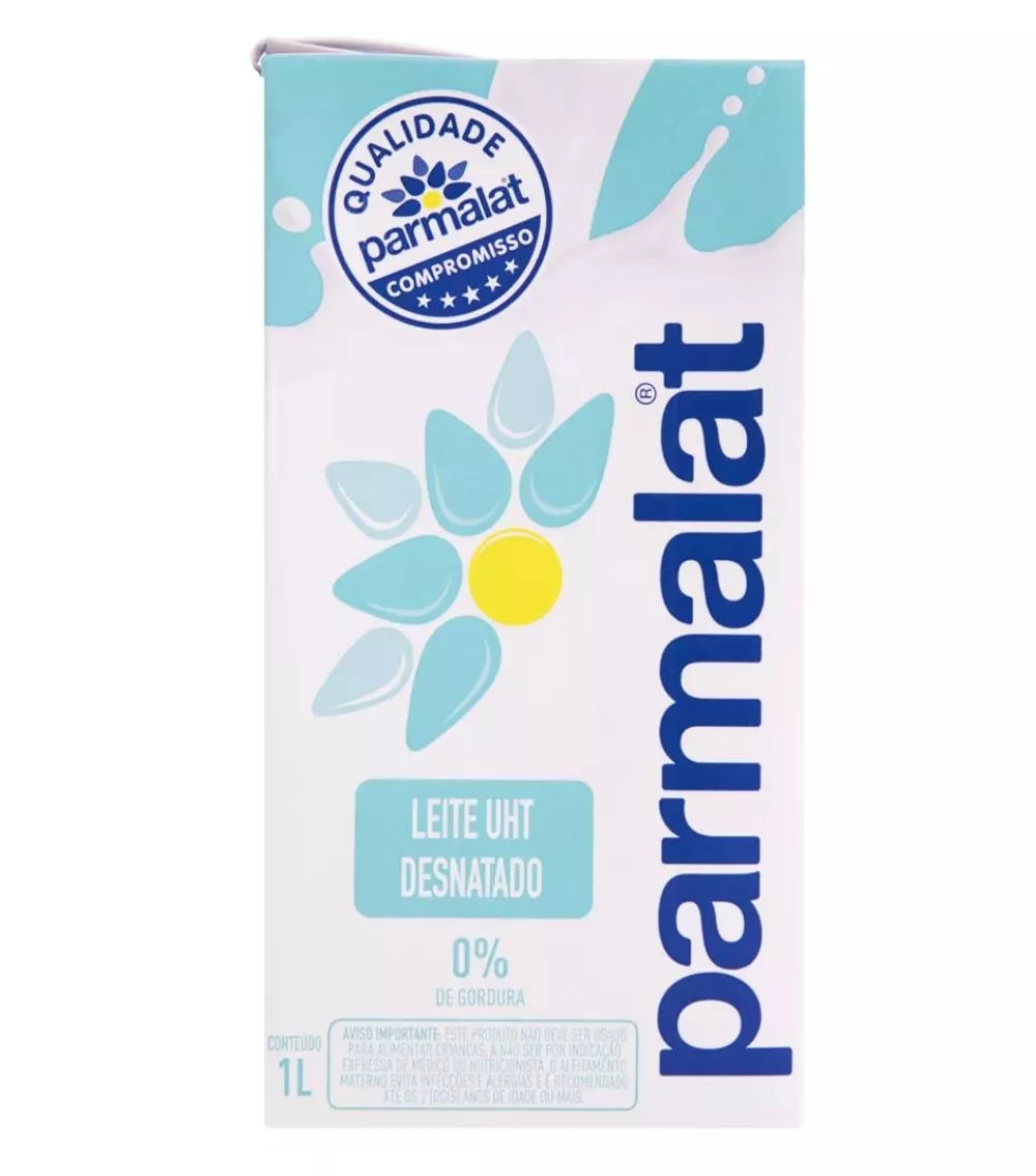 Leite Longa Vida Desnatado Parmalat 1 Litro
