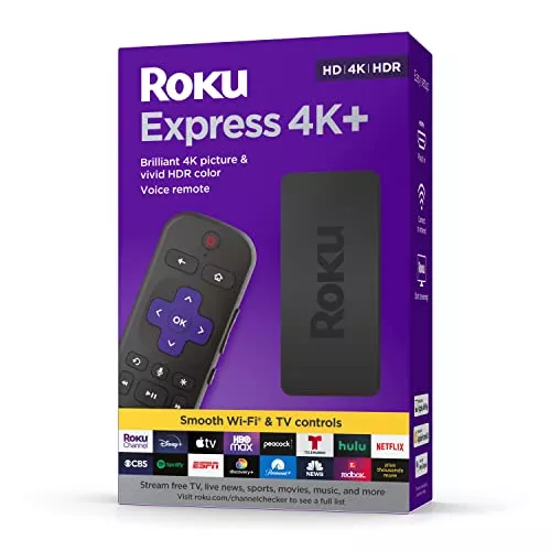 Roku Express 4k+ | Streaming Media Player Hd/4k/hdr Com Transmisso Sem Fio Suave E Controle Remoto