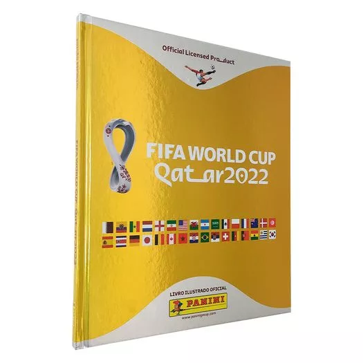 lbum Capa Dura Ouro Copa Do Mundo Qatar 2022