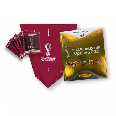 Box Prisma Com lbum Capa Dura Dourado + 100 Envelopes (500 Figurinhas) Copa Do Mundo 2022 Qatar, Pa