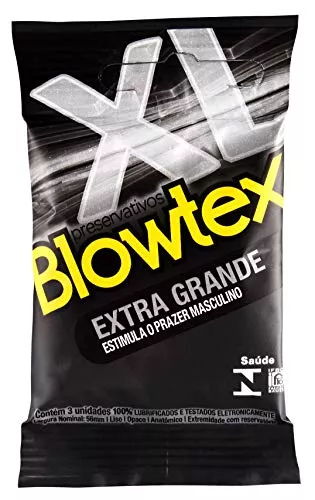 Preservativo Extra Grande Com 3 Unidades, Blowtex