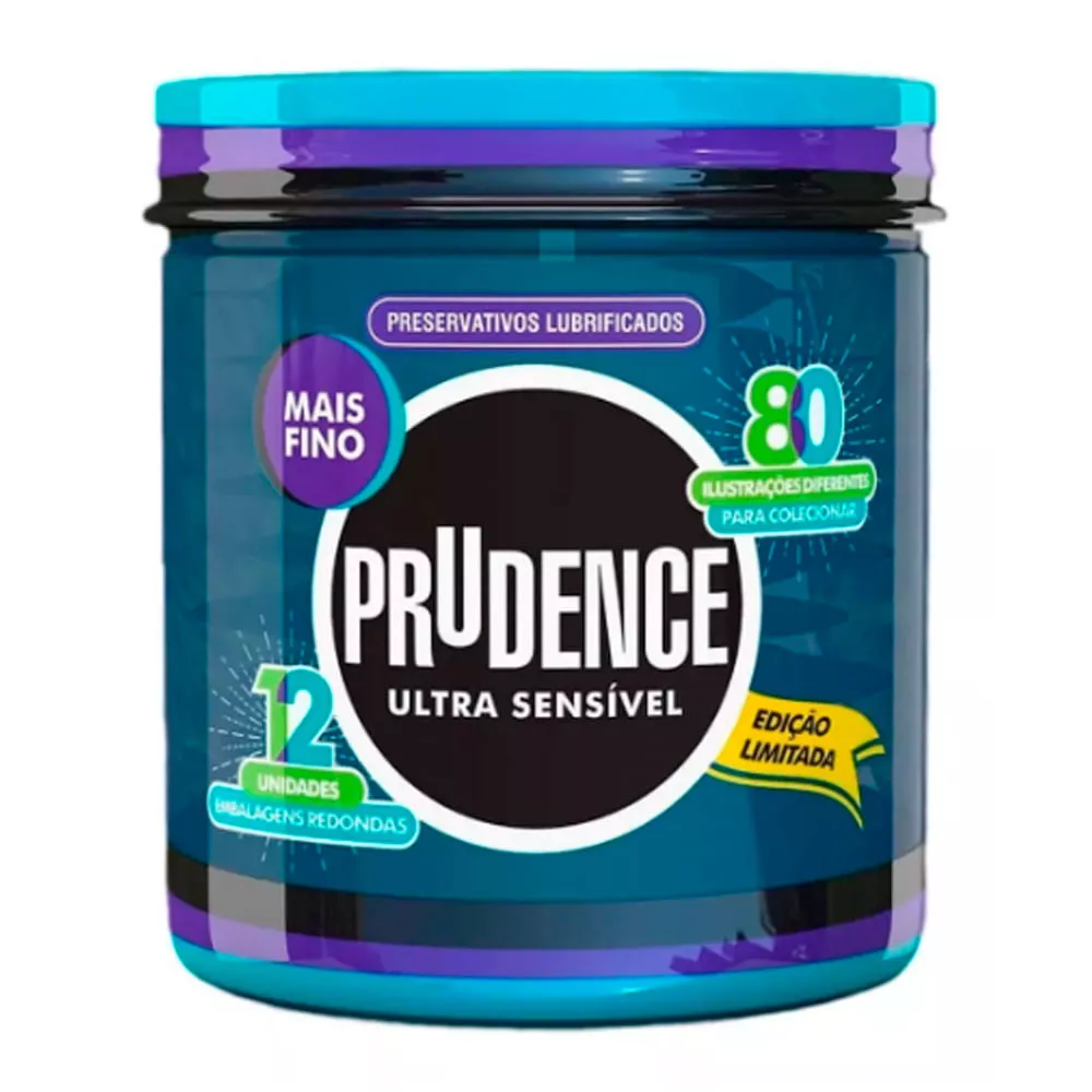 Preservativo Prudence Ultra Sensvel Pote Com 12 Unidades