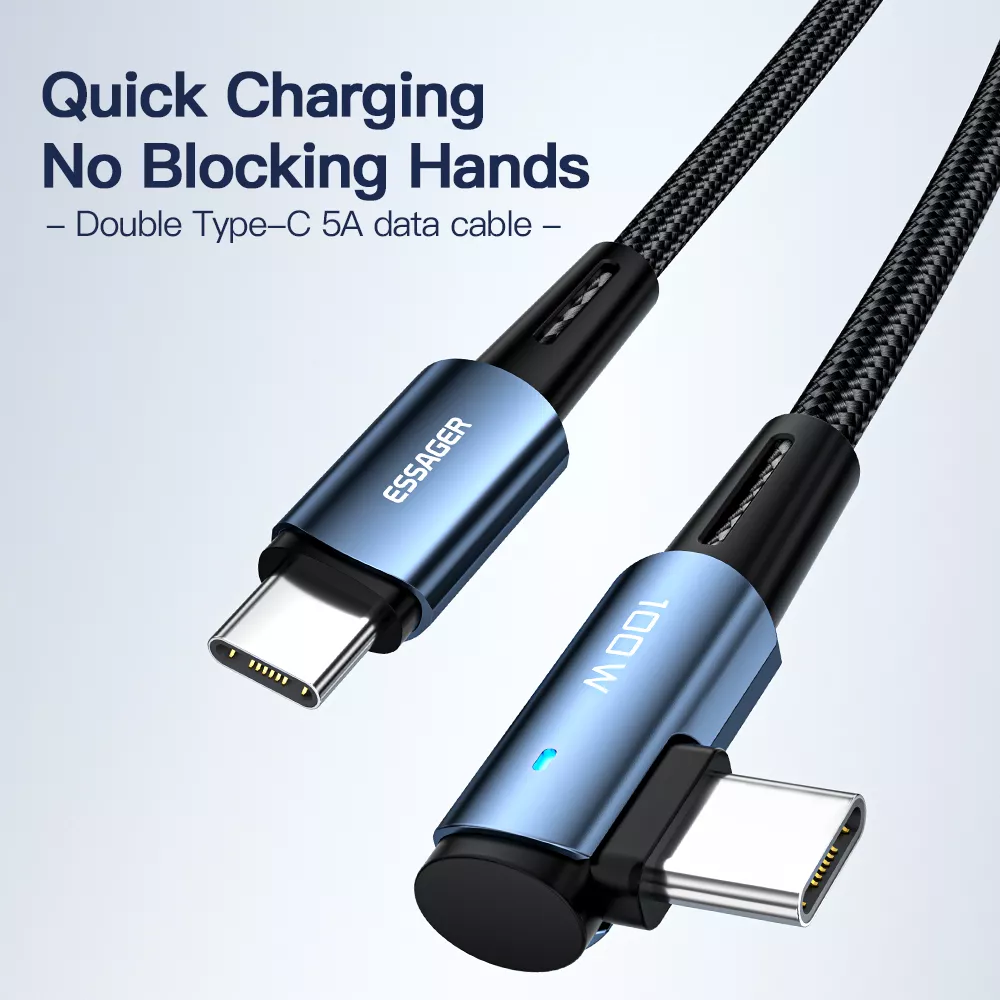 Cabo 2 Metros Essager 100w Usb Type C To Usb C Cable 90