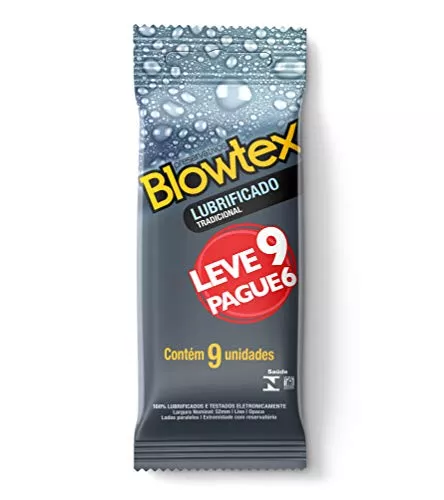 Preservativo Lubrificado Leve 9 Pague 6 Unidades, Blowtex