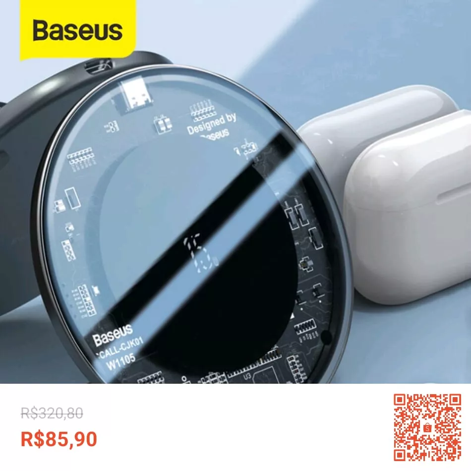 Baseus 15w Visible Qi Wireless Quick Charger Pad For Phone