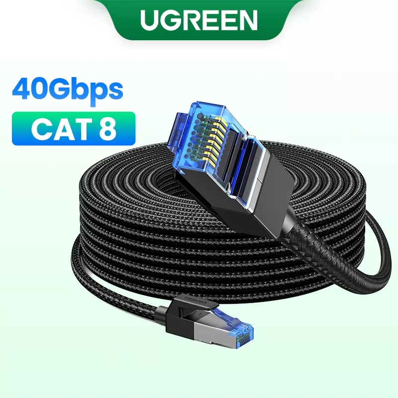 Ugreen Cat8 Cabo Traado Ou Pvc Plano Ethernet 0.5m
