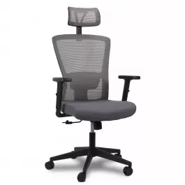 Cadeira De Escritrio Comfy New Stance Plus Tela Mesh Cinza, Base Giratria E Sistema Relax