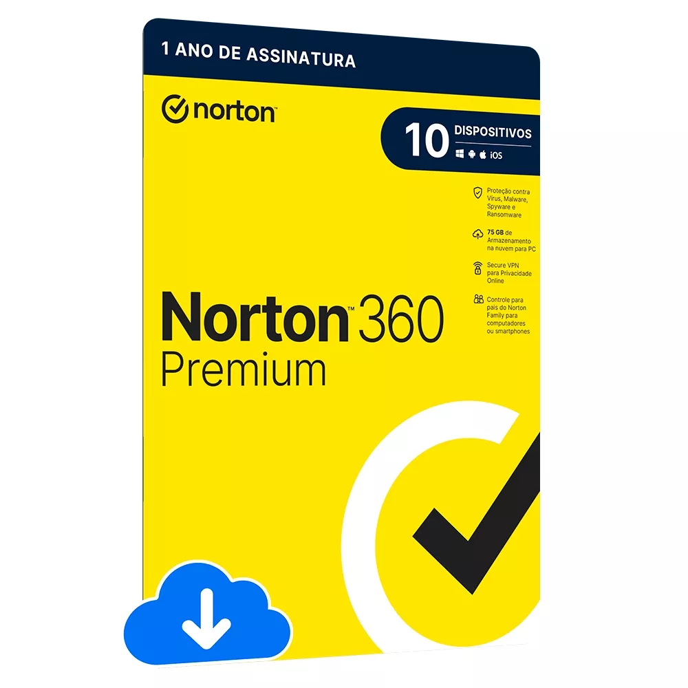 Norton 360 Premium 2023 10 Dispositivos, 12 Meses, Digital Para Download - Esd