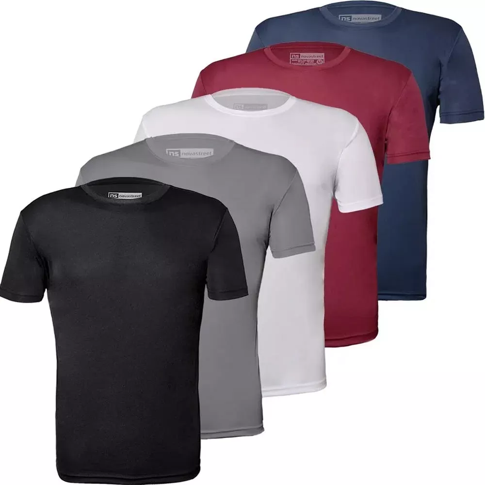 Kit 5 Camisetas Novastreet Dry Fit Anti Suor -