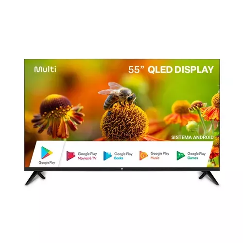 (ame R$1567) Smart Tv Qled 55 4k Multi Androi