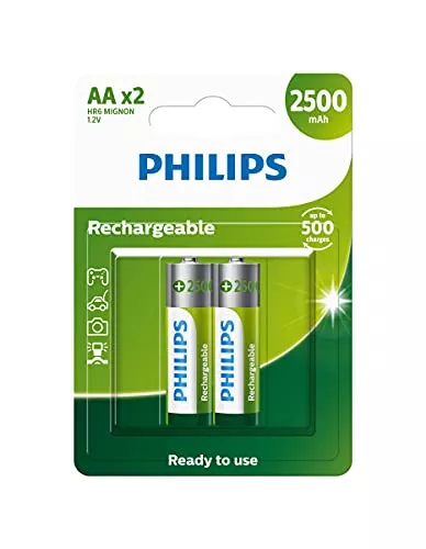 Pilha Philips Recarregvel Aa 1.2v 2.500m