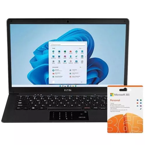 Notebook Ultra Ub235 Celeron N4020 4gb 120gb Ssd W11 14.1" Preto + Office 365