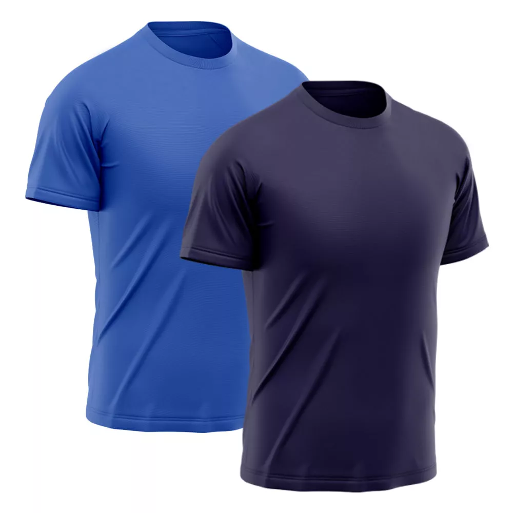Kit 2 Camisetas Masculina Manga Curta Dry Fit Proteo Solar Uv Academia Treino Camisa