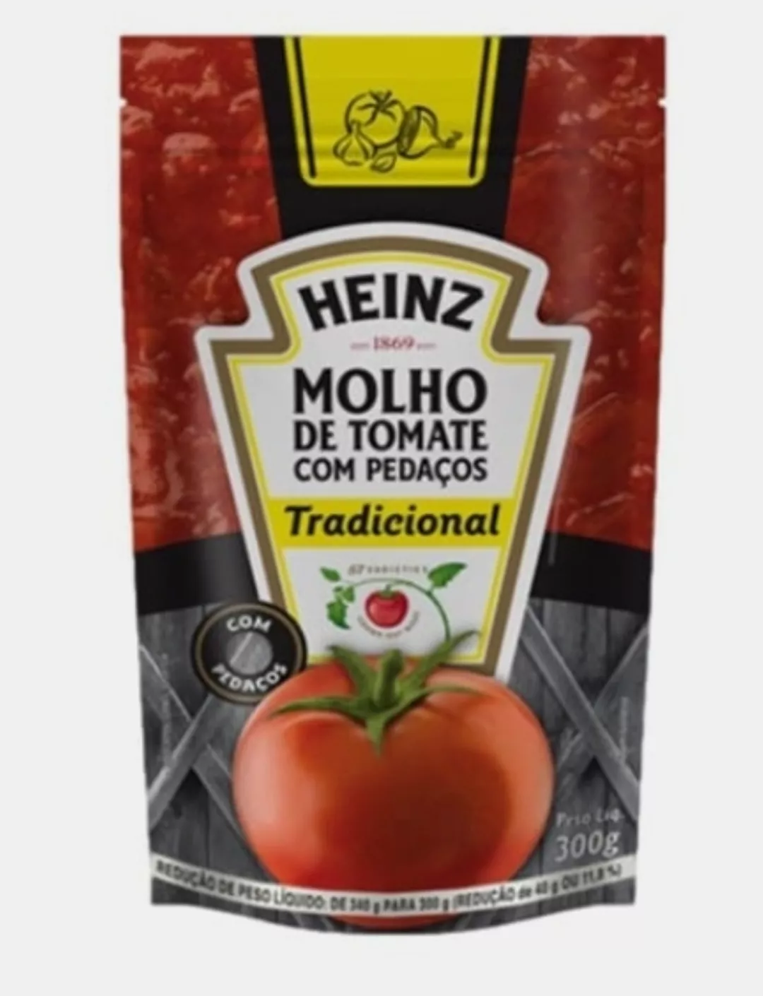 Molho De Tomate Com Pedaos Tradicional Heinz 300g