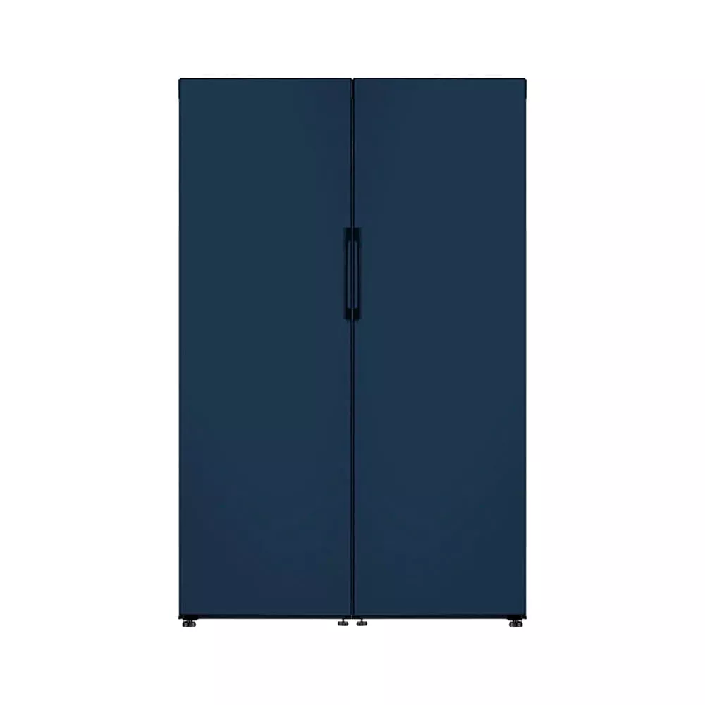2 Geladeira Samsung Bespoke 1 Porta 315l Side By Side Azul Marinho