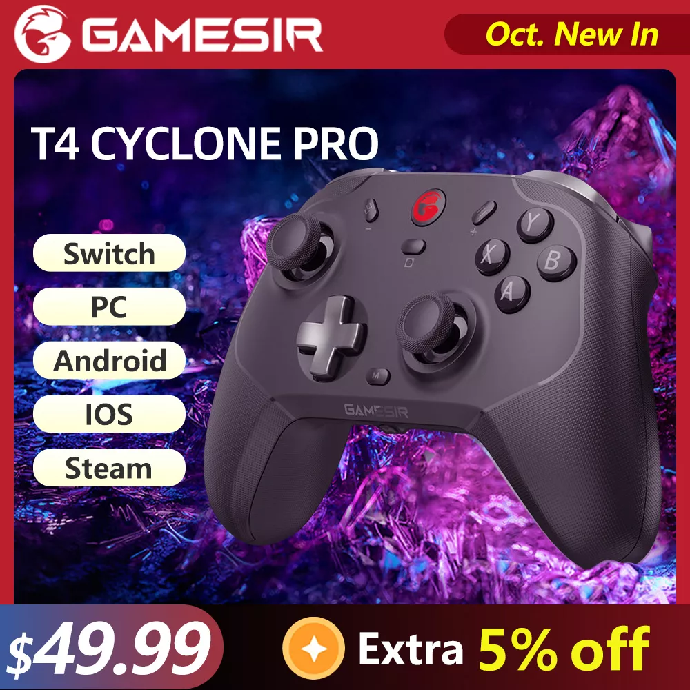 Gamesir T4 Cyclone Pro Sem Fio Com Hall Effect, Bluetooth