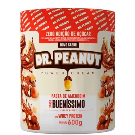 Pasta De Amendoim Pro 600g Com Whey Protein - Dr Peanut - Buenissimo