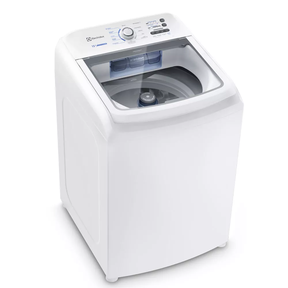 Mquina De Lavar Electrolux 15kg Branca Essential Care Com Cesto Inox E Jet&amp;clean (led15)