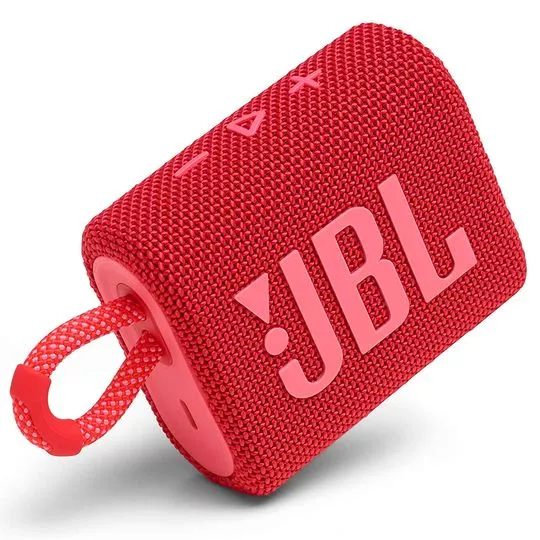 Caixa De Som Porttil Jbl Go 3 Bluetooth 5.1  Prova D'gua E Poeira Ip67 Vermelho