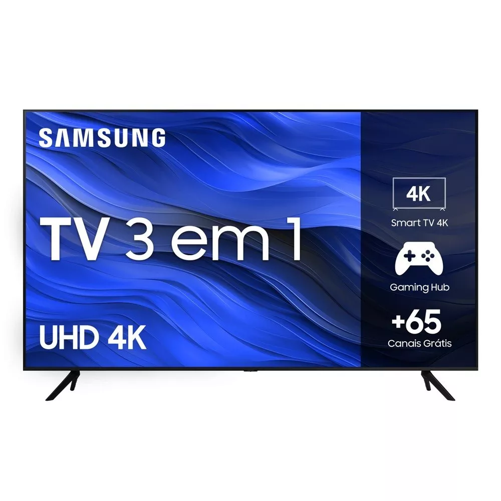 Smart Tv Samsung 55" Uhd 4k 55cu7700 2023 Processador Crystal 4k Gaming Hub Visual Livre De Cabos Tela Sem Limites