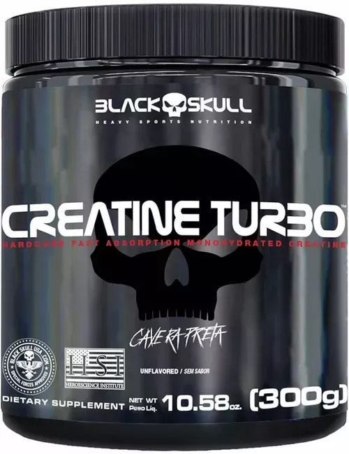 Creatina Turbo 300g - Black Skull Sem Sabor