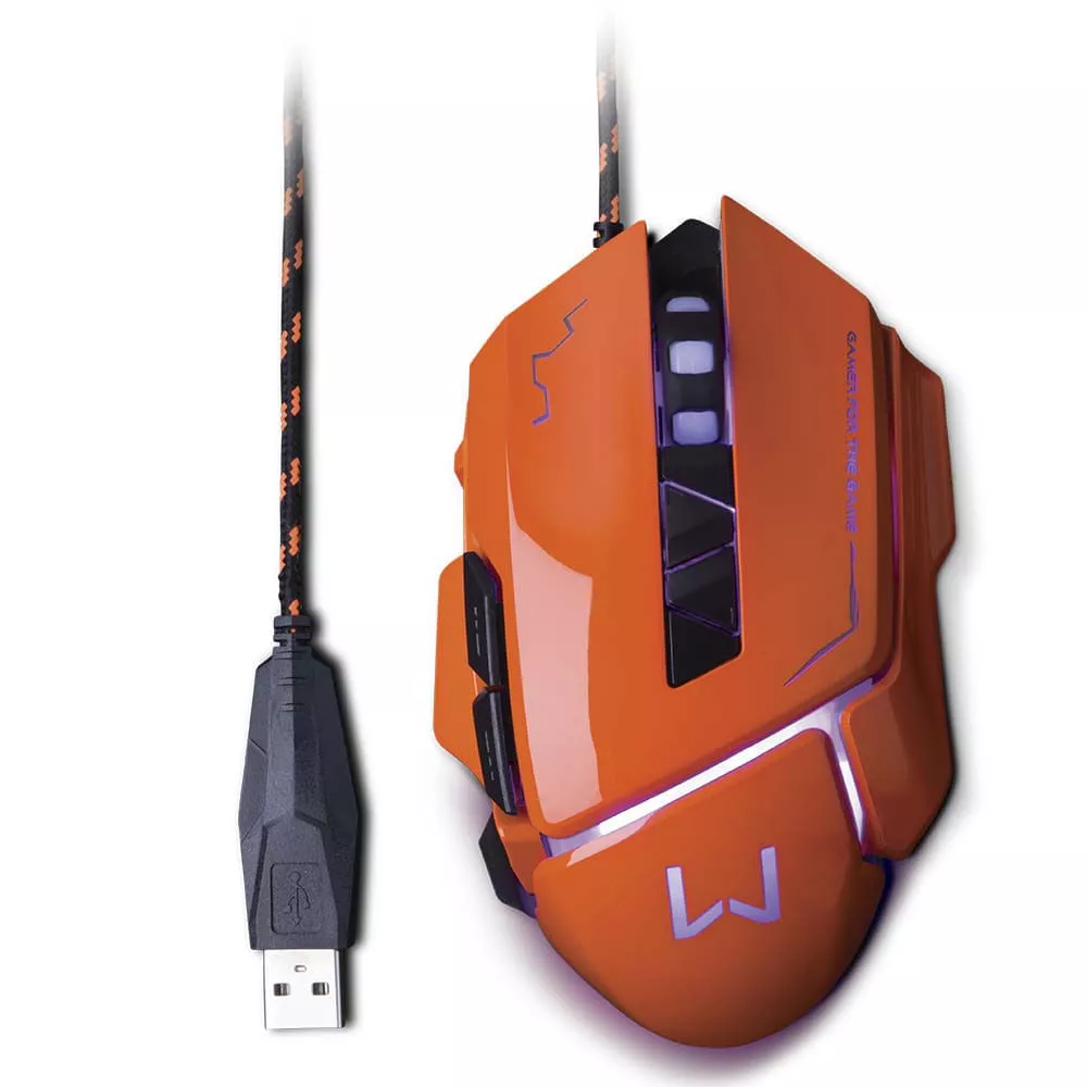 Warrior Ivor Mouse Gamer 3200dpi Laranja - Mo263