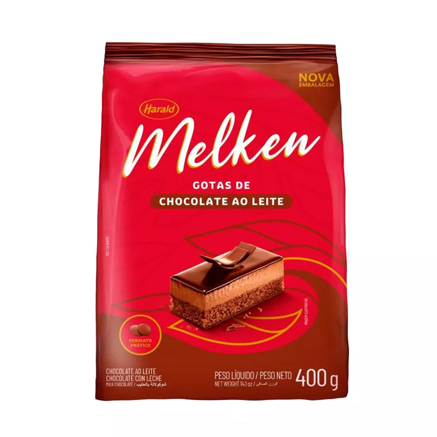 Chocolate Melken Ao Leite - Gotas 400g Harald