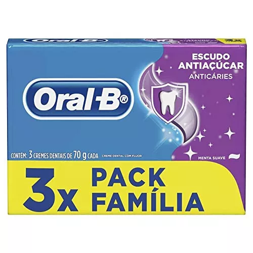 Creme Dental Oral-b Escudo Anti Acar Tradicional Leve 3 Pague 2 70g, Oral B