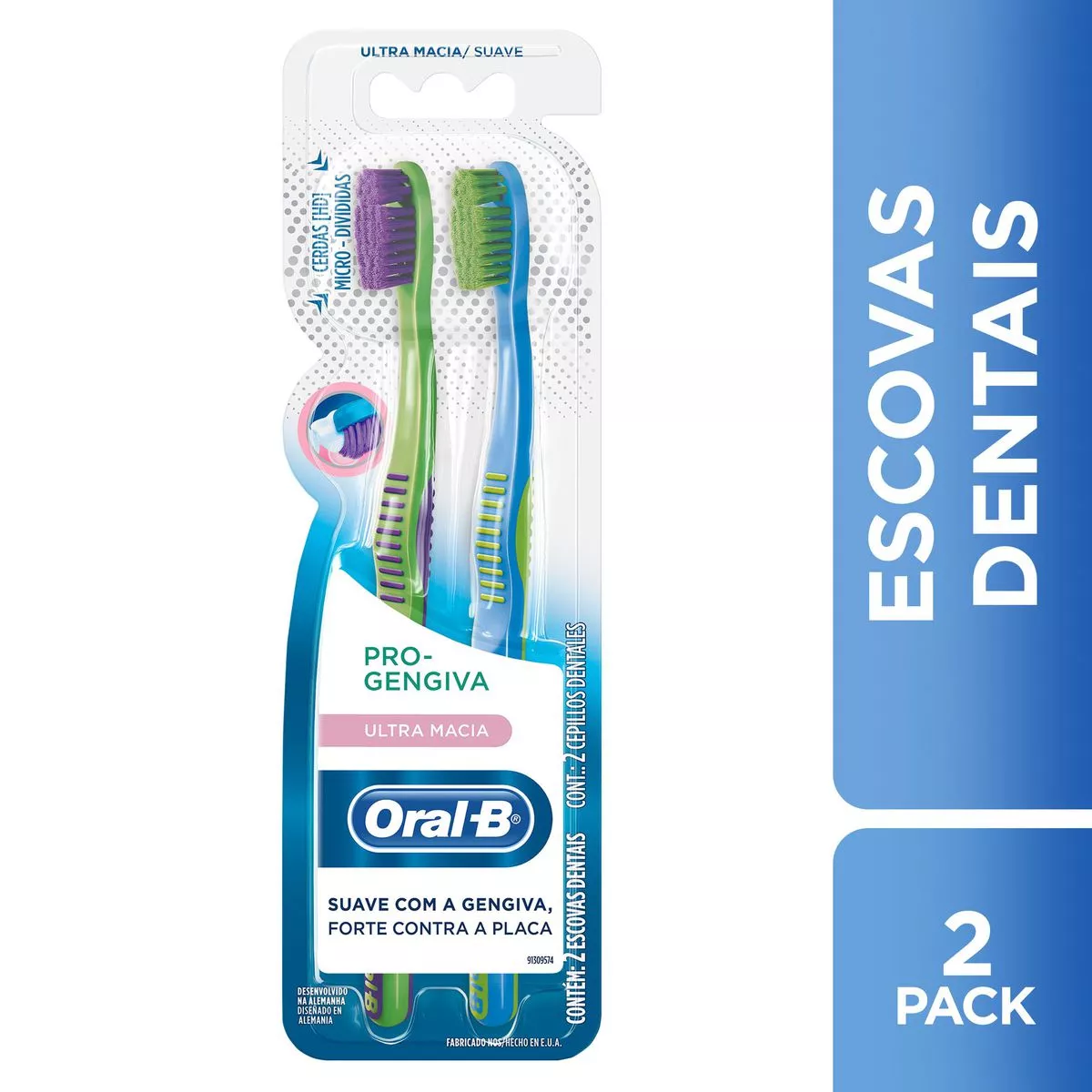 Escova Dental Oral-b Pro-gengiva - 2 Unidades
