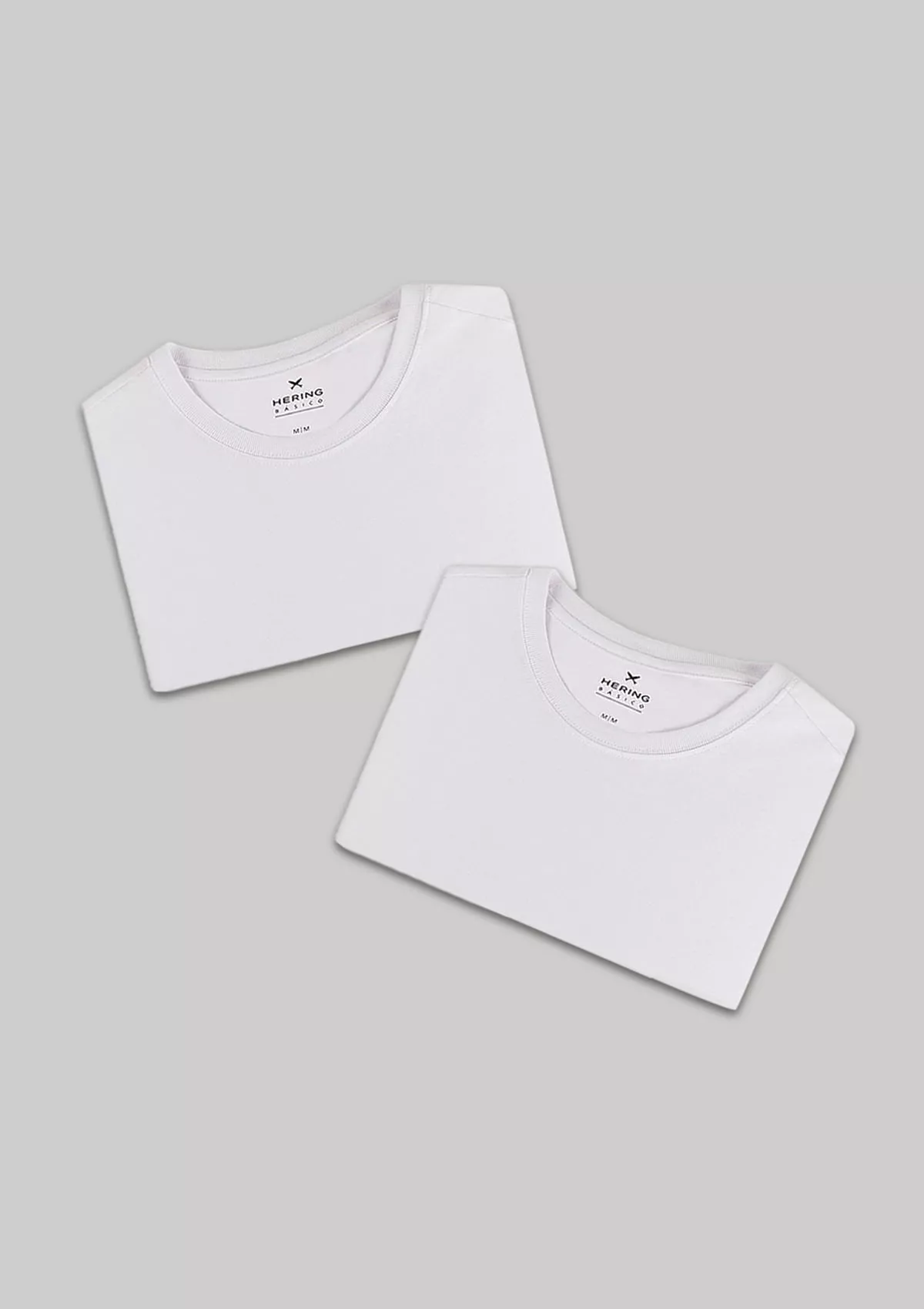 Kit Com 2 Camisetas Masculinas Bsicas - Branco