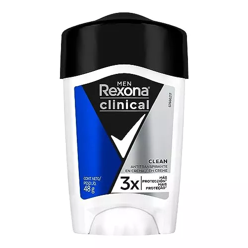 Desodorante Antitranspirante Rexona Men Clinical Clean, 48g - 3x Mais Proteo