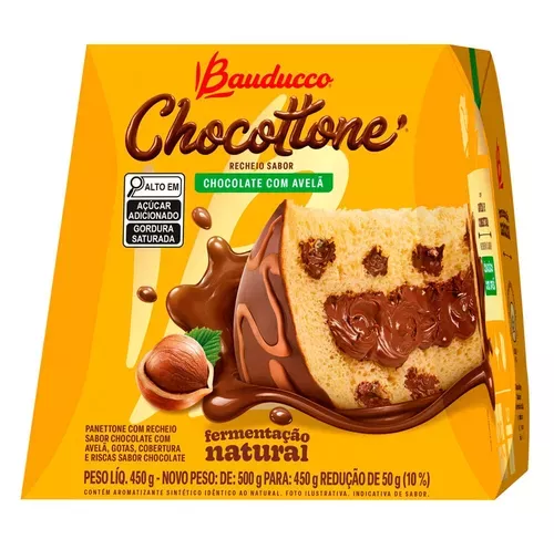 Chocottone Bauducco 450g, Chocolate C Avel, Chocolate Branco, Mousse Ou Trufa