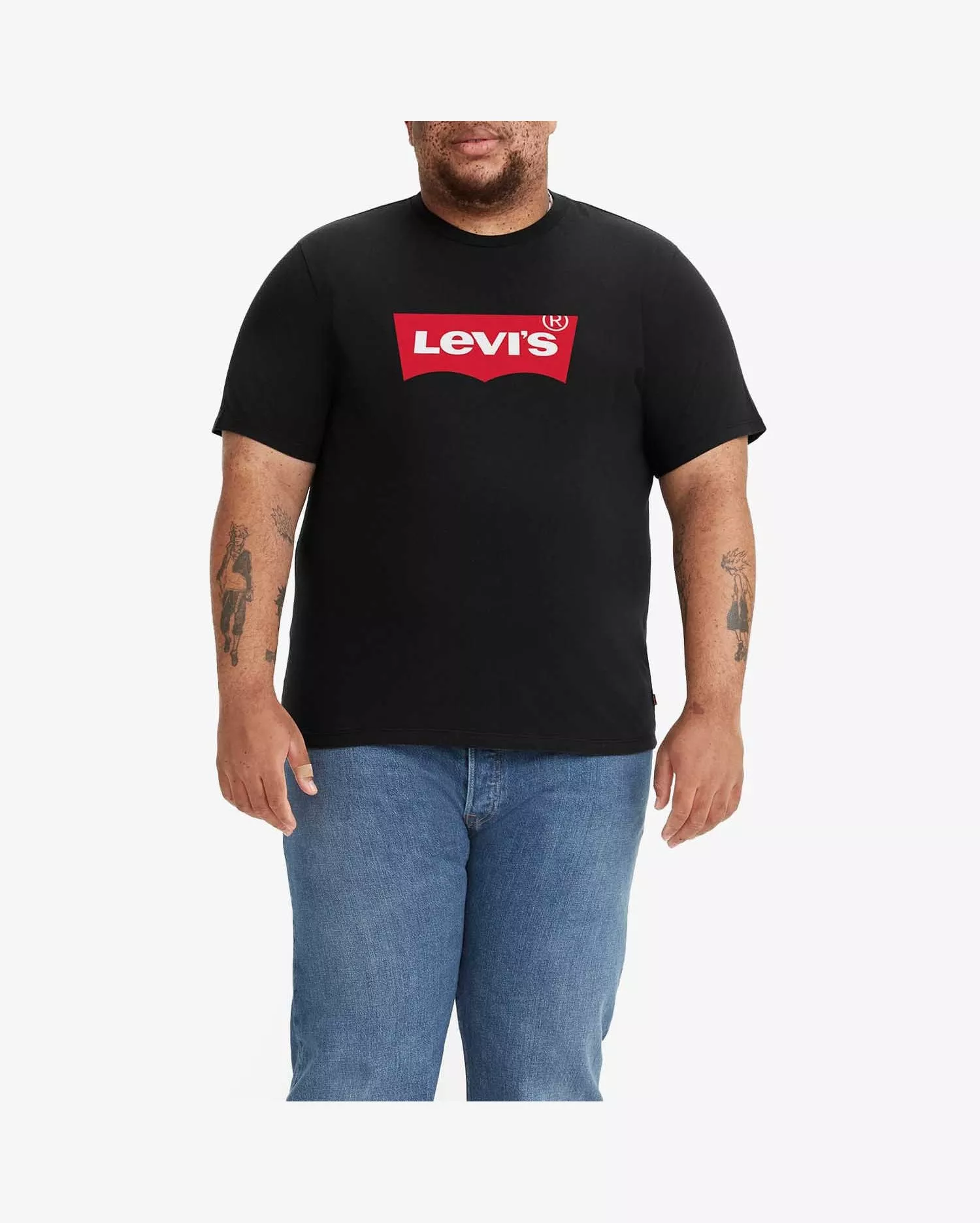 Camiseta Levi&apos;s Big Graphic Clssica Manga Curta Preta Plus Size