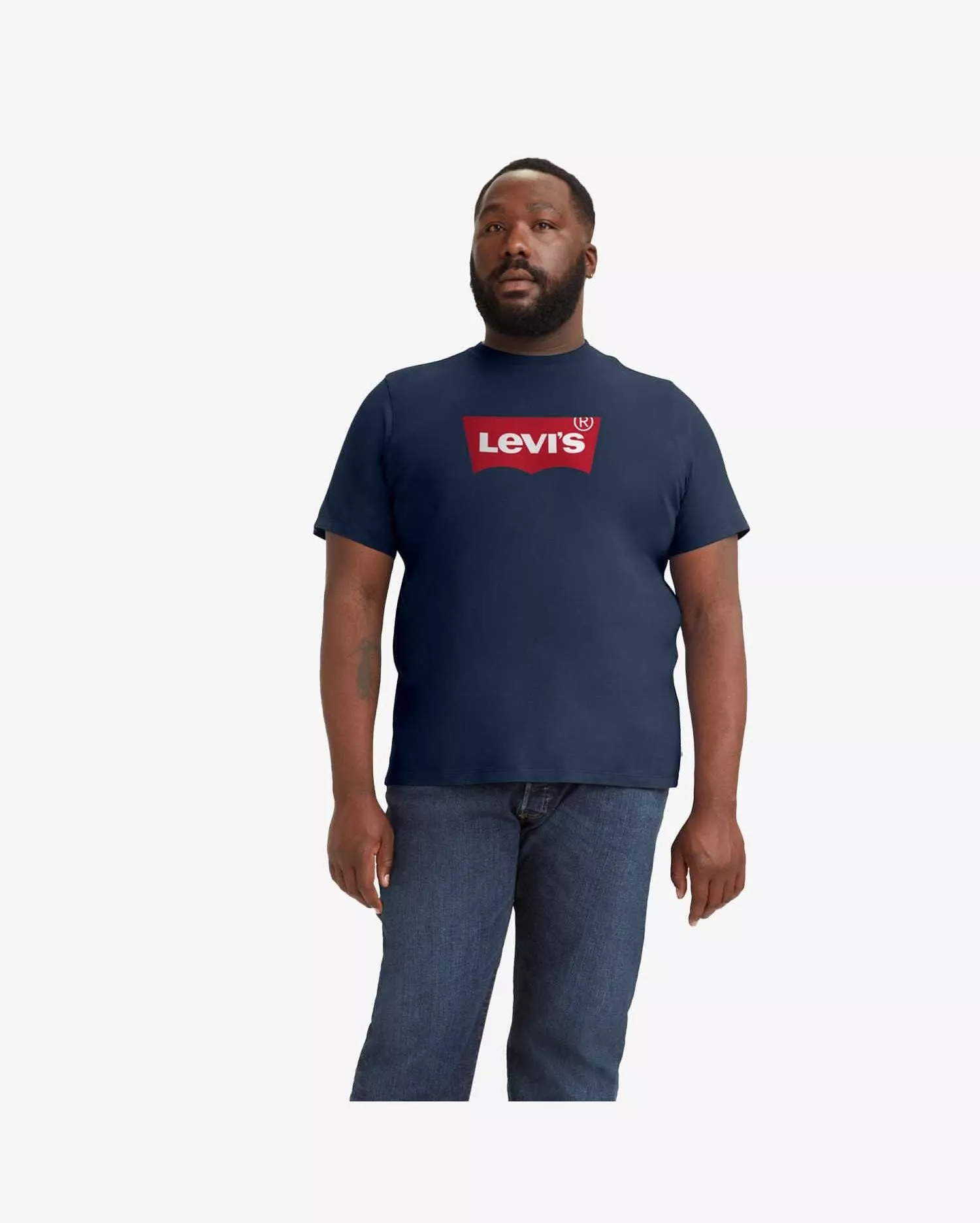 Camiseta Levi&apos;s Big Graphic Clssica Manga Curta Azul Plus Size