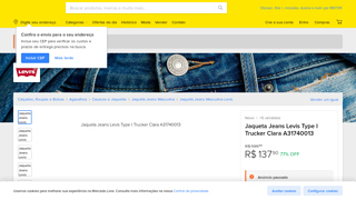 Jaqueta Jeans Levis Type I Trucker Clara A31740013