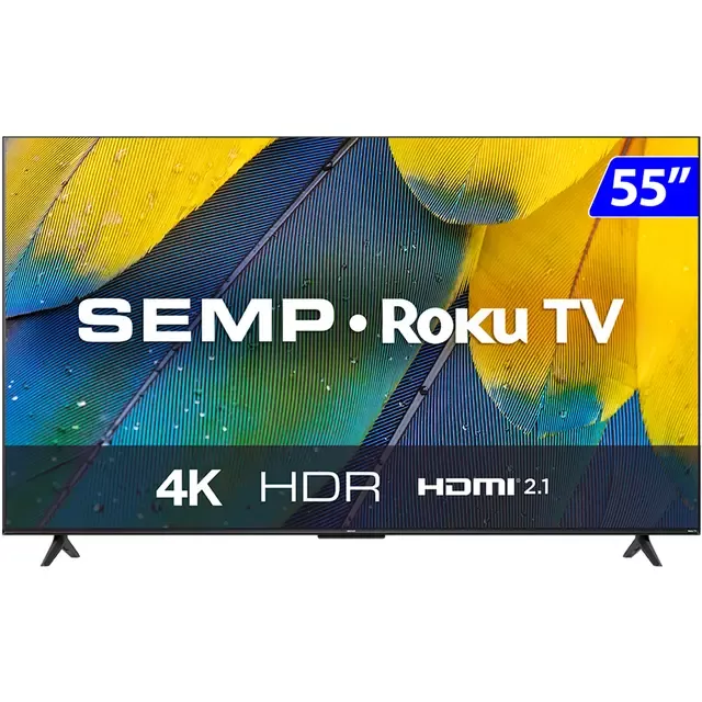 Smart Tv Semp Led 55" 4k Uhd Wi-fi Roku Hdr 55rk8600