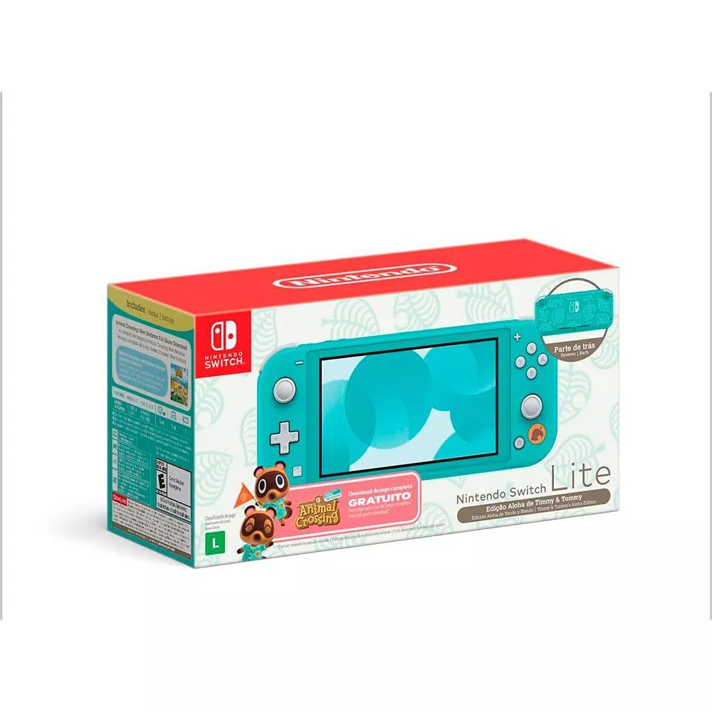 Console Nintendo Switch Lite Animal Crossing Turquesa 32gb Verde