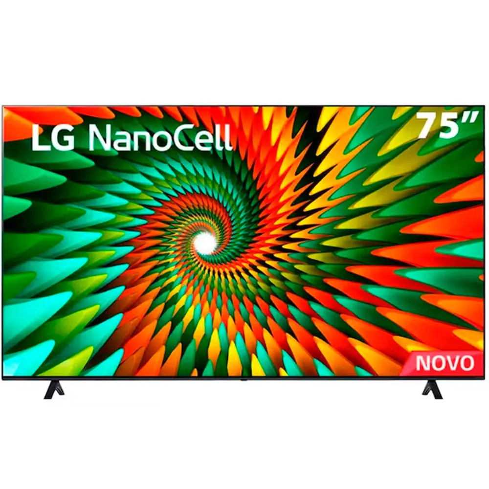 Smart Tv 75 4k Lg Nanocell 75nano77sra Bluetooth, Thinq Ai, Alexa, Google Assistente, Airplay, 3 Hdm