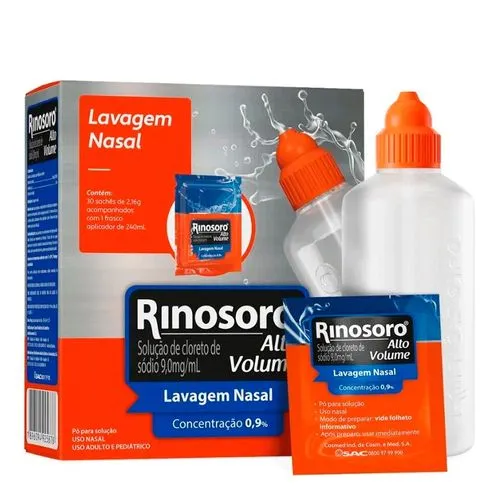 Rinosoro Alto Volume Cosmed 30 Sachs Com 2,16g De P Para Soluo Nasal + 1 Frasco Aplicador