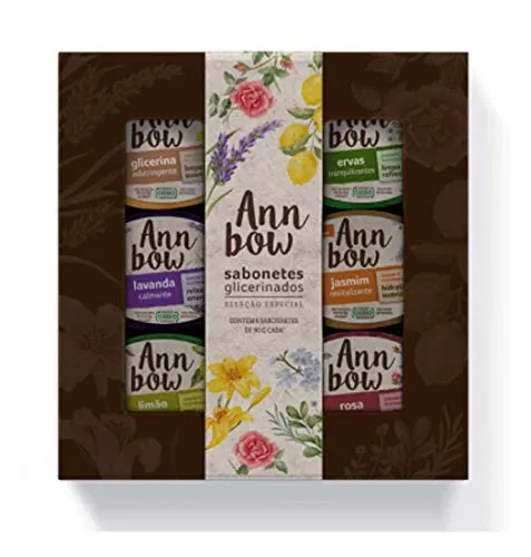 Kit P/ Presente 6 Sabonetes (r$2.8 Cada) Ann Bow De 90g Cada, Ann Bow